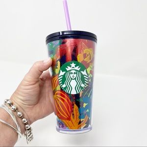 STARBUCKS TROPICAL‎ FLORAL TUMBLER